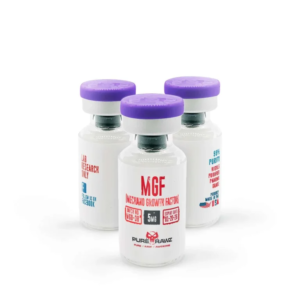 Peptide serum MGF bottle close-up