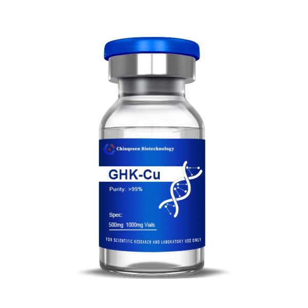 Peptide serum GHK-Cu blue copper complex in dropper bottle