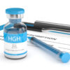 Before and after results showing peptide serum HGH skin improvement