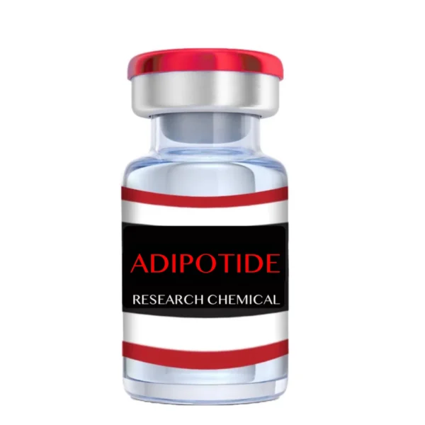 peptide serum Adipotide dropper bottle on white surface