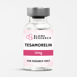 Peptide serum Tesamorelin vial and syringe on a clinic table — subcutaneous injection guide
