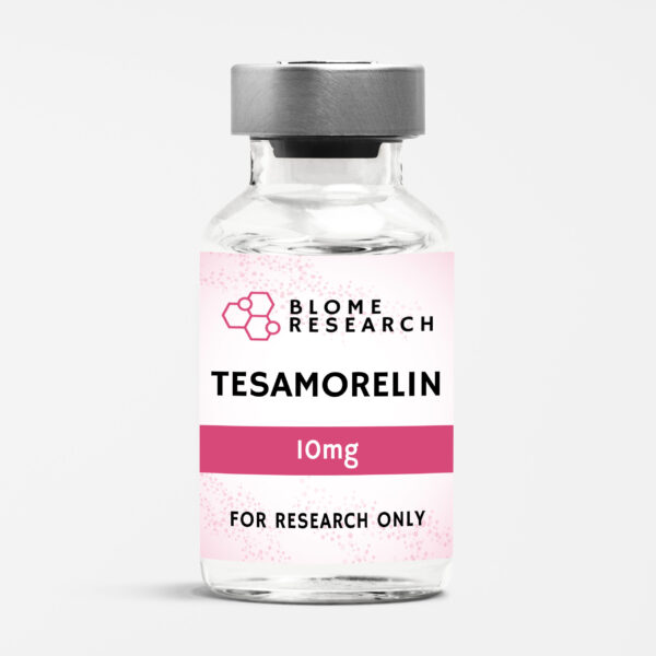 Peptide serum Tesamorelin vial and syringe on a clinic table — subcutaneous injection guide
