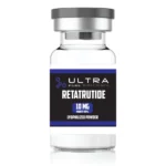 Peptide serum Retarutide product bottle close-up