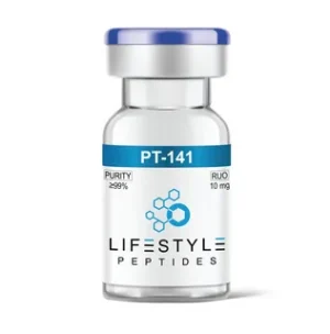 peptide serum PT-141 vial and medical setup