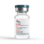 Peptide serum Selank bottle on clean background