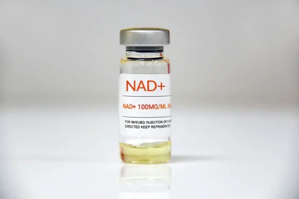 Close-up of peptide serum NAD+