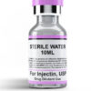 peptide serum sterile water reconstitution process with syringe and vial