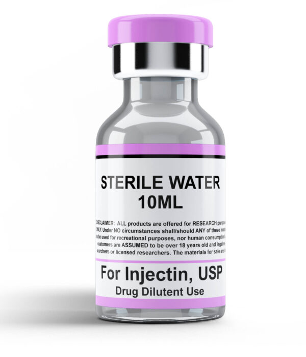 peptide serum sterile water reconstitution process with syringe and vial