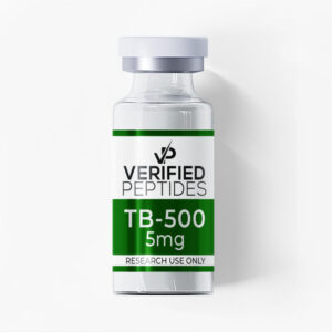 Peptide serum TB500 bottle close-up